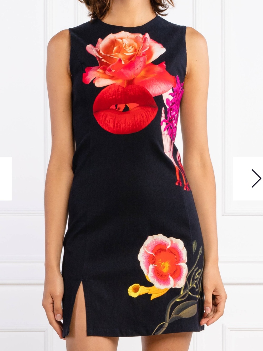 Desigual M. Christian Lacroix Lips Floral Mini Dress